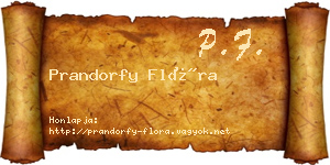 Prandorfy Flóra névjegykártya